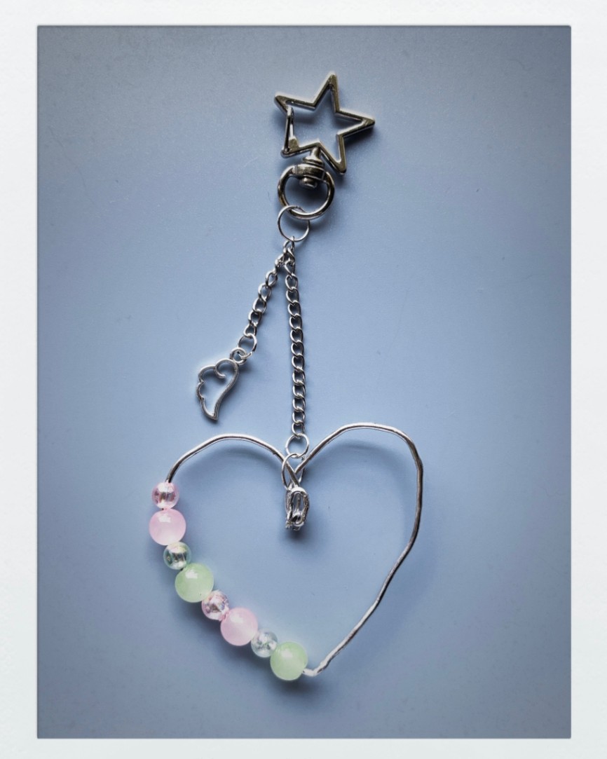 Pastel Heart & Angel Wing Dangle Charm thumbnail 4